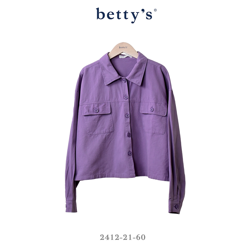 betty’s專櫃款(41)雙口袋素面率性短版外套(共三色)