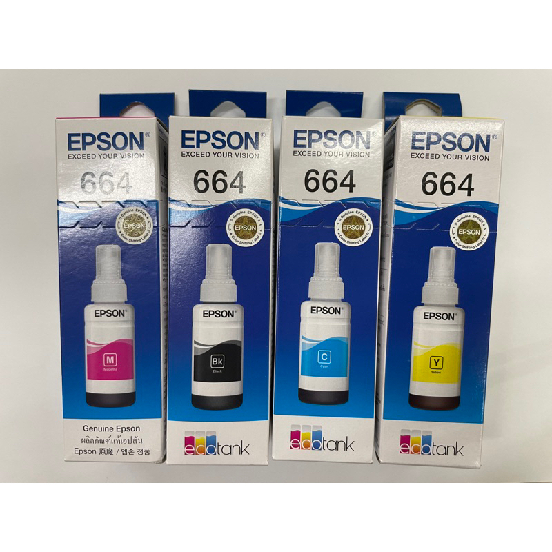 Epson 664印表機墨水 含稅/公司貨 原廠 黑/藍/紅/黃 L120/L121/355/L565 T6641