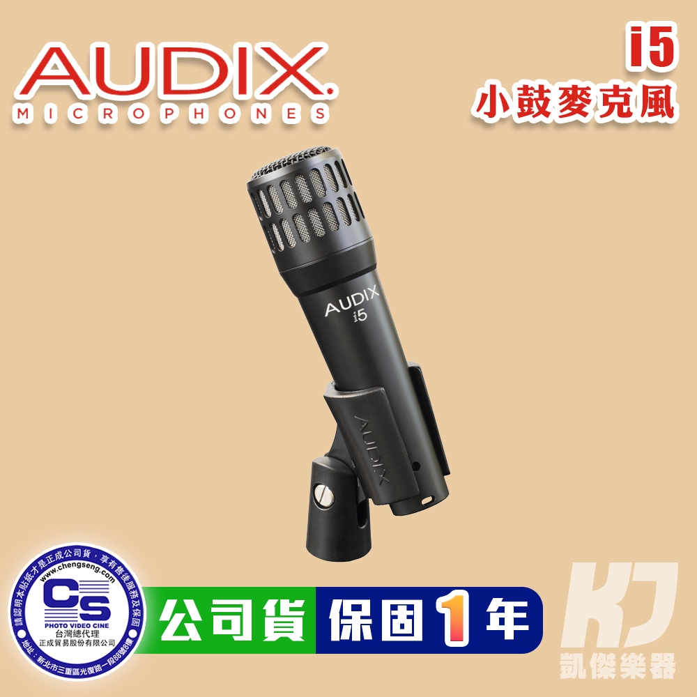 Audix i5 專業 動圈式麥克風 樂器專用 音箱麥 小鼓麥 高級版SM57【凱傑樂器】