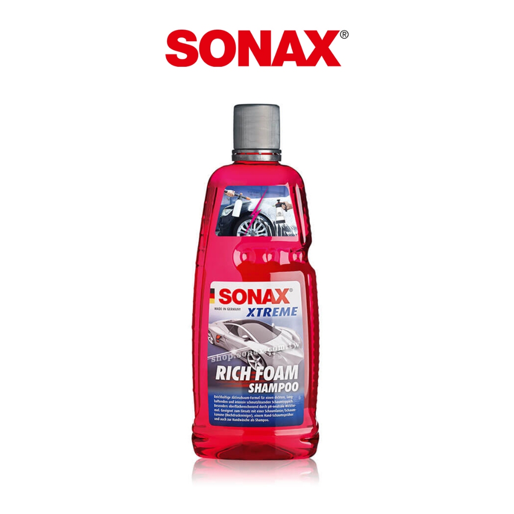 SONAX 極致泡沫精1L 推薦PA壺 泡沫壺用 贈洗車工具海綿 極濃縮 正洗 預洗 中性洗車精 官方獨家販售