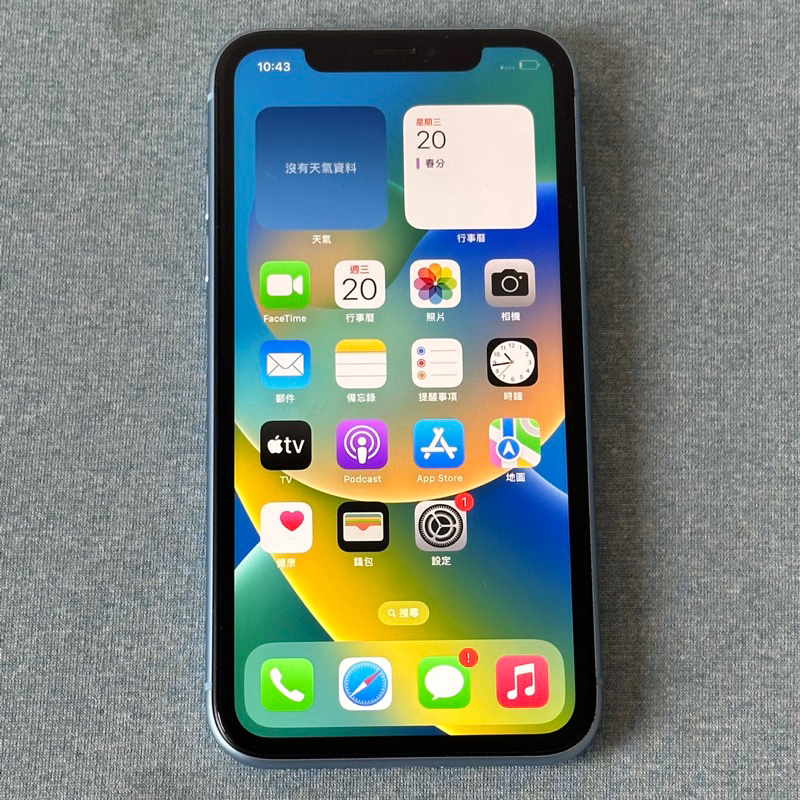 iPhone XR 128G 藍 功能正常 二手 IPhoneXR iXR 6.1吋 蘋果 螢幕細小亮點 健康度100