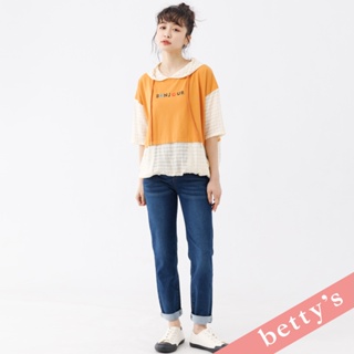 betty’s貝蒂思(31)腰鬆緊修身小腳貼身牛仔褲(深藍色)