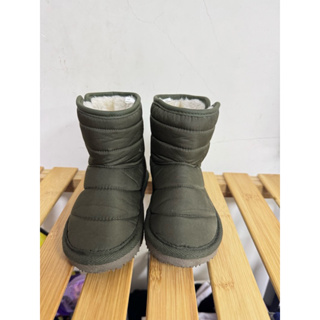 雪靴 刷毛 綠色 日本購入 15cm 低筒 靴子 兒童 幼兒