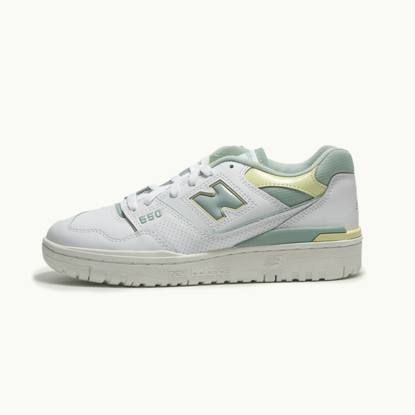 NEW BALANCE 白 蒂綠黃 休閒鞋 NB 550 漆皮LOGO 復古 女版 BBW550EB【X-YI】