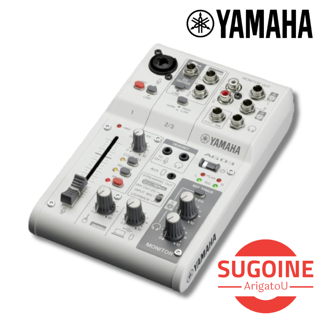 日本YAMAHA AG03MK2 Mixer 混音器 直播 Podcast AG03 MK2