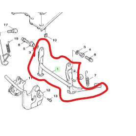 材料王⭐山葉 車玩 5NV 副廠OEM/原廠 中柱 主腳架