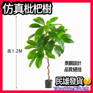 😇宅配免運費😇枇杷樹 客廳盆栽 假樹 仿生綠植物 室內客廳植物 仿真植物 假植物 景觀植物 裝飾擺件