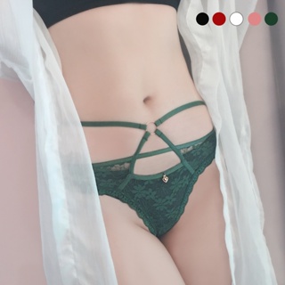 【Mini Queen】莎曼莎 鏤空線條蕾絲丁字褲 (5色)