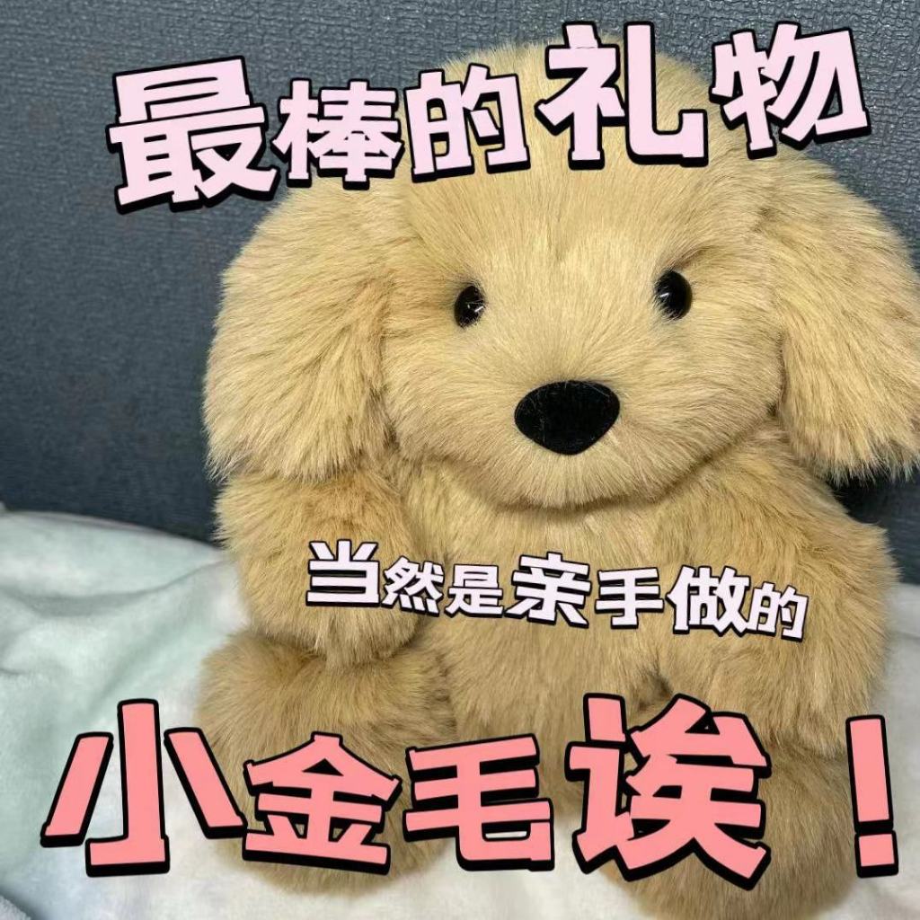 高雄 金毛小狗 麥當勞小狗 麥當勞磁吸玩偶 手工diy 手工藝 手作材料包 diy 美勞 diy 材料包 吱吱叫 送女友