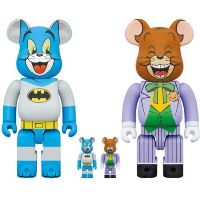 BLS • 全新 BE@RBRICK TOM &amp; JERRY 湯姆貓 與 傑利鼠 蝙蝠俠 小丑 400%+100%
