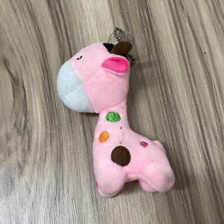 二手 粉紅色長頸鹿 娃娃 絨毛娃娃 動物 玩具 玩偶 蒐藏 可愛 吊飾 掛飾 配件