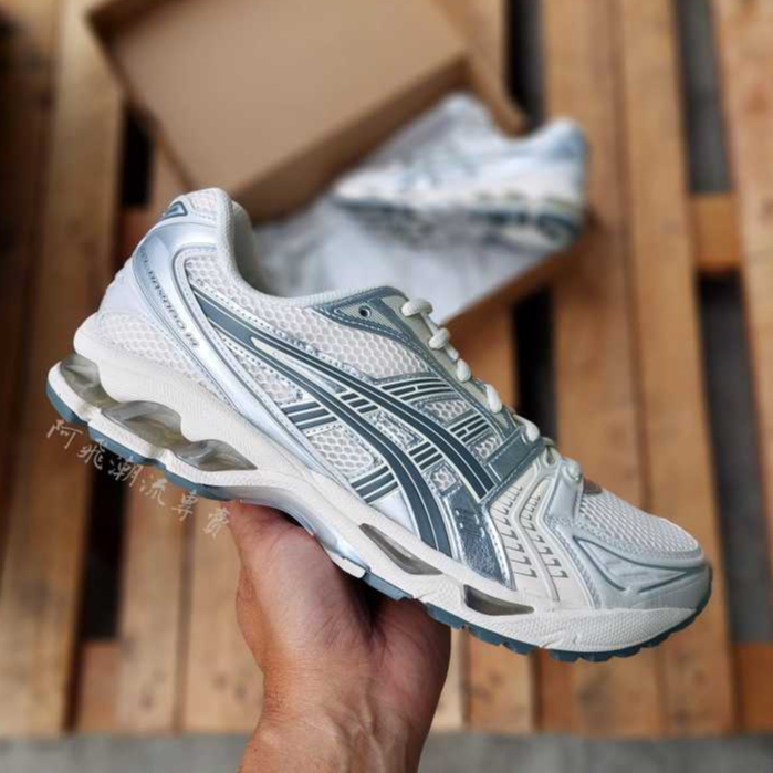 阿飛 現貨 ASICS GEL-KAYANO 14 男女中性款 運動休閒鞋 1201A019-200 奶油白綠