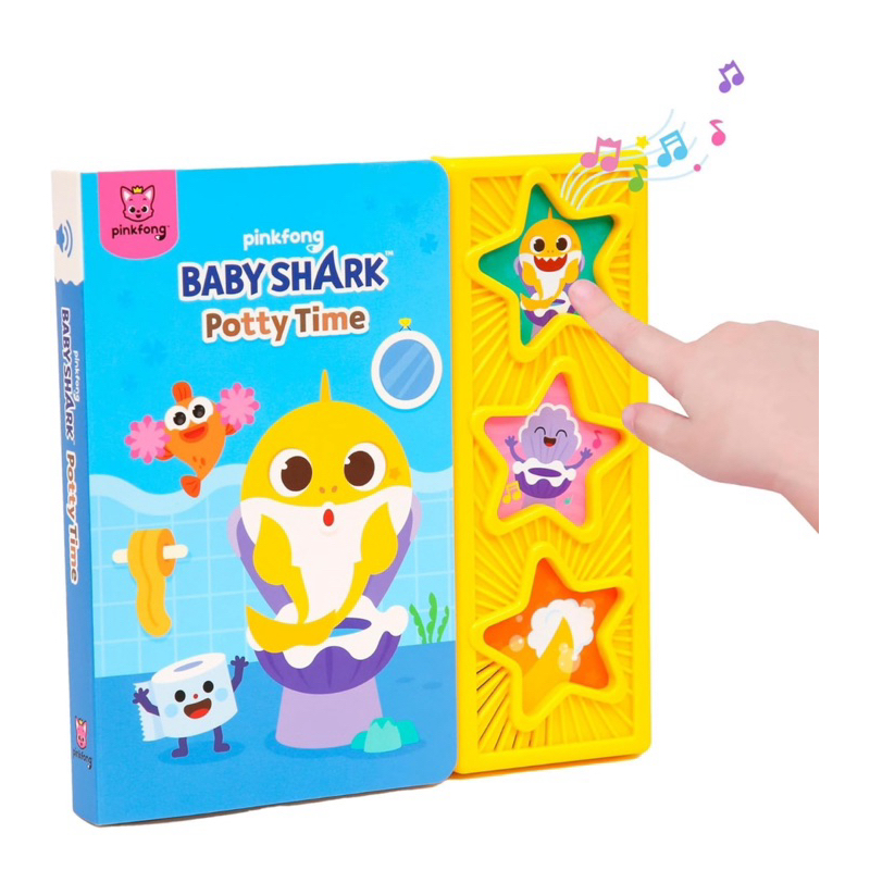 現貨-美國代購 鯊魚寶寶 碰碰狐 babyshark 如廁訓練 英文有聲書 硬頁書