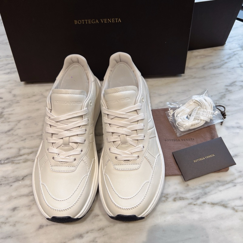 全新現貨 BOTTEGA VENETA BV白色 皮革 休閒鞋 男 41