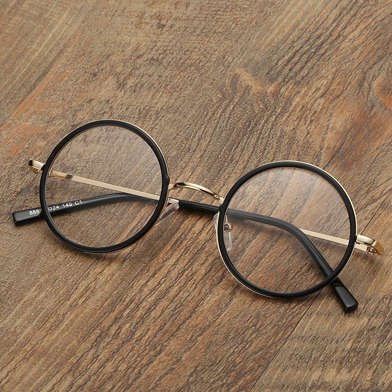 歐美風格平光鏡架 男女網紅街拍個性復古近視眼鏡框 可配度數 圓框眼鏡 細框眼鏡 眼鏡框 近視眼鏡 平光眼鏡 抗藍光眼鏡