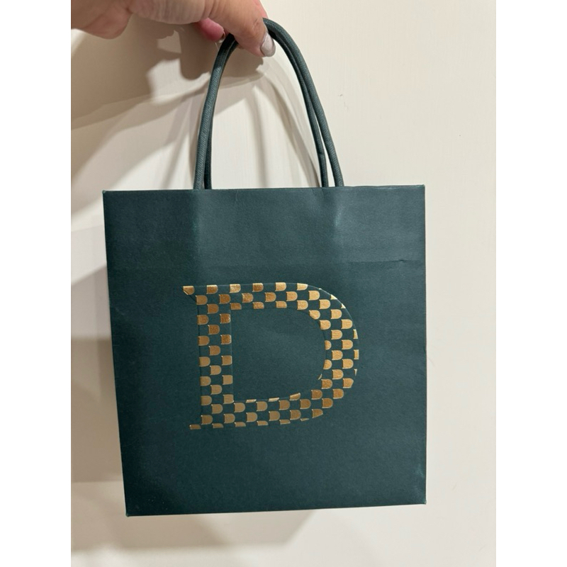 《新北永和自取二手專區》DELVAUX德爾沃　聖誕限定綠色紙袋　專櫃精品提袋　可作為送禮袋