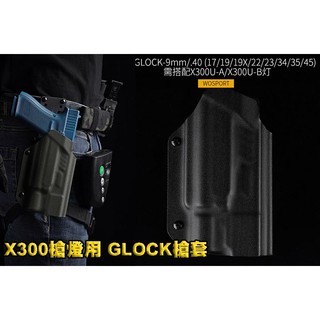 【翔準】👍WoSporT👍X300槍燈用 GLOCK槍套 GB-K-18 戰術軍迷快拔套 P1134GM