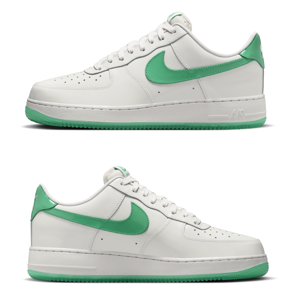 [歐鉉]NIKE AIR FORCE 1 07 PRM 白綠 AF1 漆皮 運動鞋 男女鞋 HF4864-094