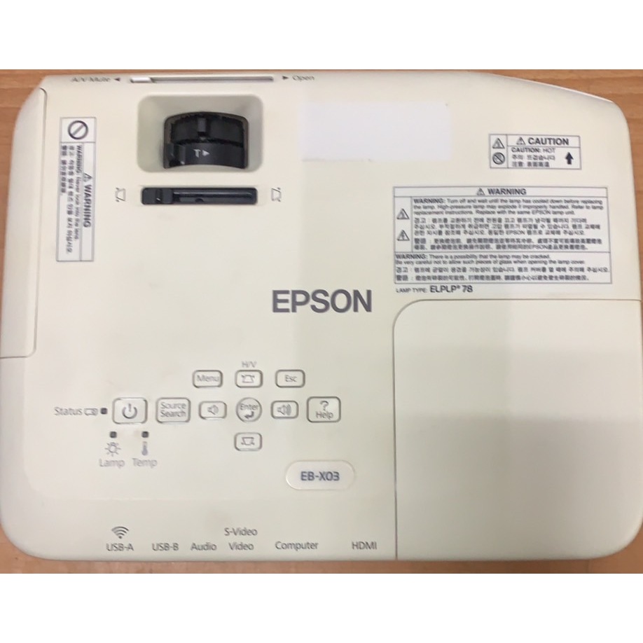 【尚典3C】EPSON 無線智慧APP投影機 EB-X03 影音設備 燈時3193 中古.二手.