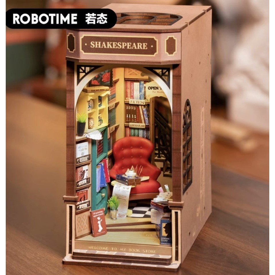 [若態 Rolife Robotime ]  DIY  木製微型房屋 模型屋 拾光書店 袖珍屋 禮物