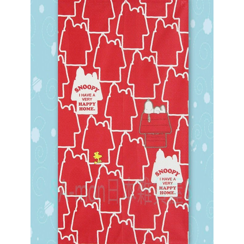 日本のれん暖簾PEANUTS˙糊塗塔克*紅色屋頂 SNOOPY 間隔簾門簾窗簾85*150cm日本製