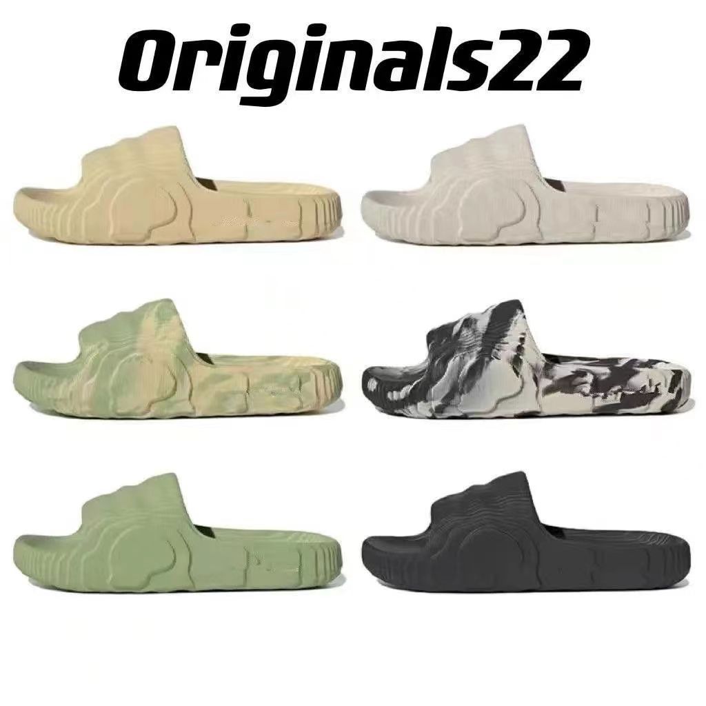 Adidas Originals Adilette 22 米白 白色 黑色 迷彩 防水拖鞋 男女鞋 運動拖鞋 情侶款