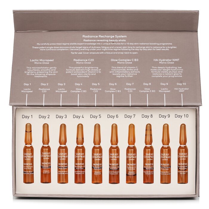 SARAH CHAPMAN - SKINESIS RADIANCE 安瓶套裝 - 10x1ml/0.03oz