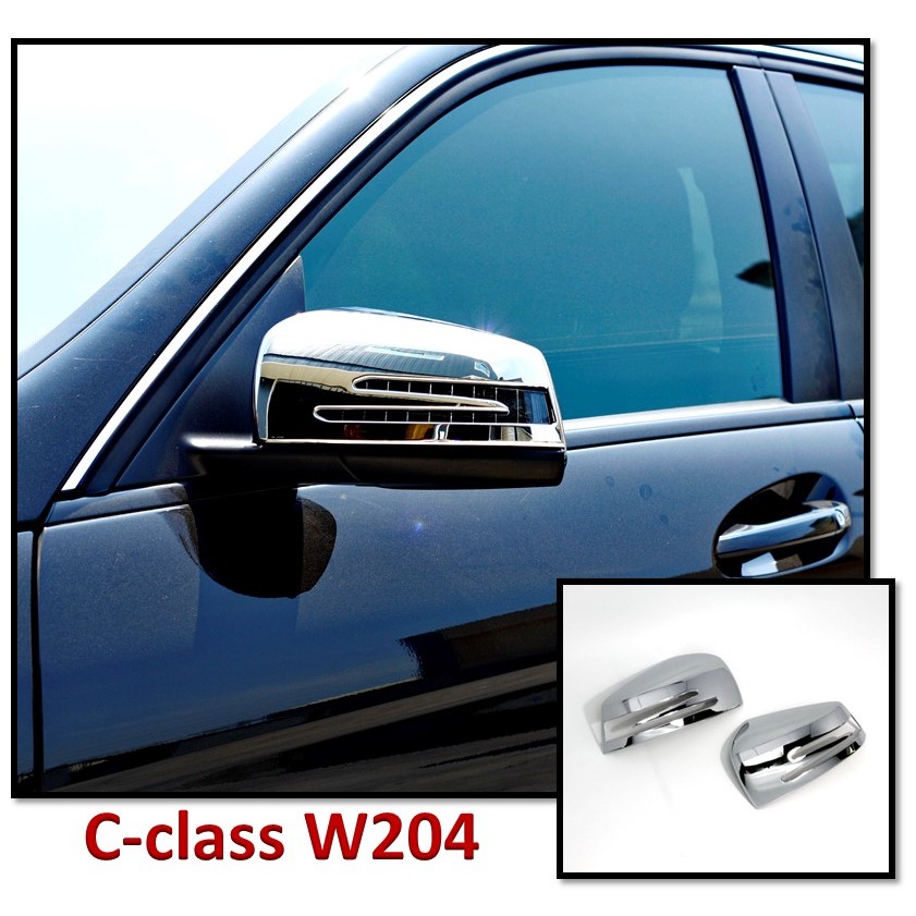 圓夢工廠 Benz 賓士 C W204 C300 C320 C350 C63 09~14 鍍鉻銀 後視鏡蓋 後照鏡外蓋貼