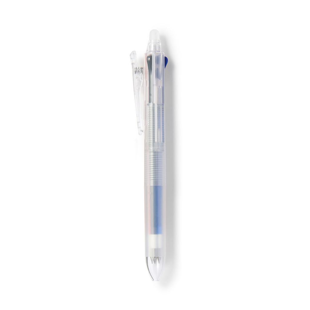 【代購】 MUJI 無印良品 日本製 可擦拭按壓3色原子筆 水性 0.38 半透明 黑紅藍 擦擦筆 消去筆 可夾原子筆