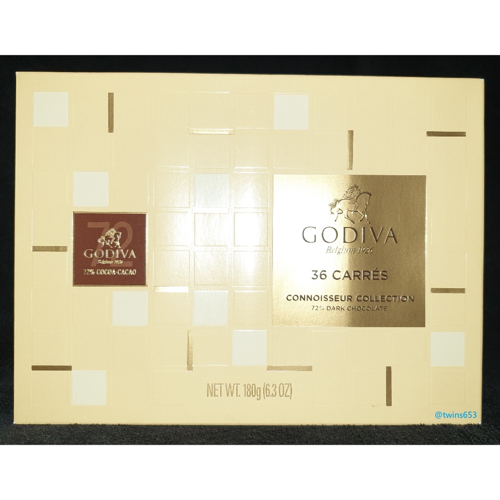 GODIVA 72% 黑可可製品禮盒 36片裝 GODIVA 72% Dark Chocolate 36 pieces