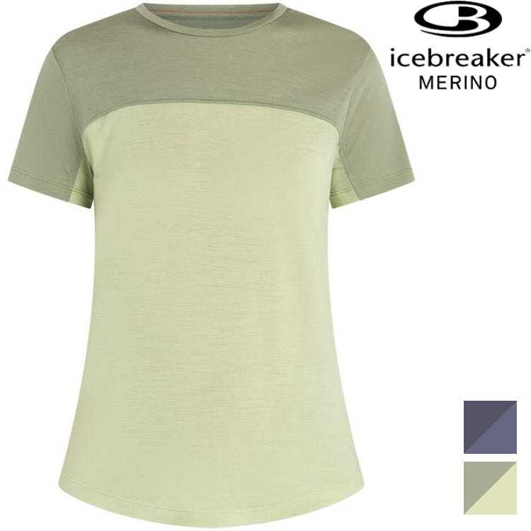 Icebreaker Sphere III Cool-Lite 女款 圓領短袖上衣 色塊拼接-125 0A56XY