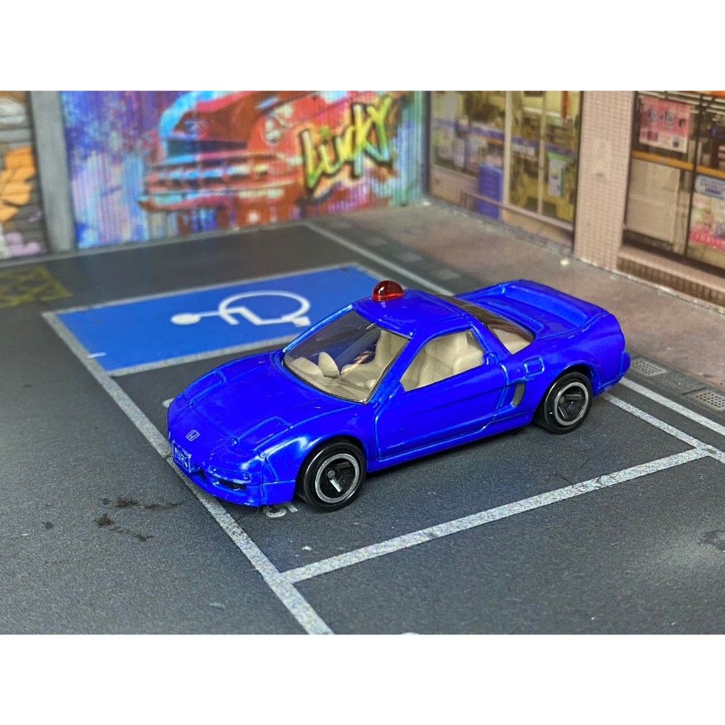 TOMICA-A16-無盒戰損-HONDA NSX- 盒組覆面警車藍