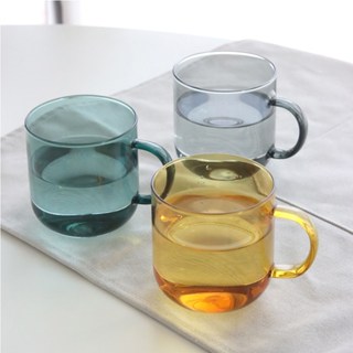 【JUST HOME】澄澈彩耐熱玻璃馬克杯380ml-共3色《WUZ屋子-臺北》馬克杯 水杯 茶杯 咖啡杯