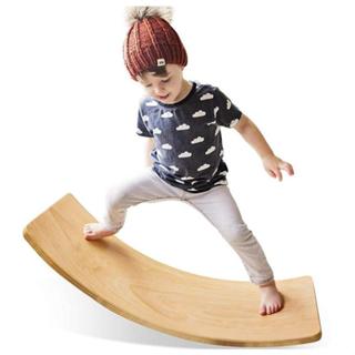 益智感統訓練蹺蹺板木質平衡板瑜珈練習彎曲板運動遊戲玩具收納 玩具收納櫃 兒童玩具 兒童玩具益智玩具 兒童玩具車