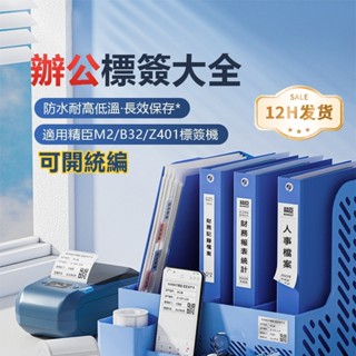 臺灣總代理公司貨 精臣最新款熱轉印M2標籤貼紙 資產標簽 彩色印章 珠寶 檔案夾 通訊線纜 耐高溫低溫 十年不褪色