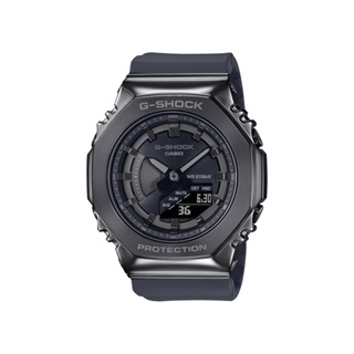 CASIO卡西歐 G-SHOCK 黑灰 金屬錶殼 八角電子雙顯錶 (GM-S2100B-8A)