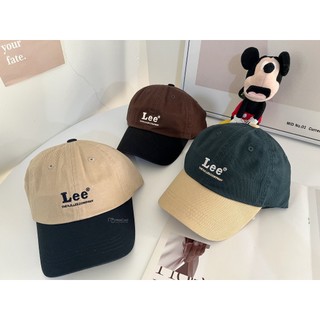 【MasCool 】韓國代購 LEE 拚接老帽 帽 鴨舌帽 帽子 CAP 復古 棒球帽 CAP 老帽