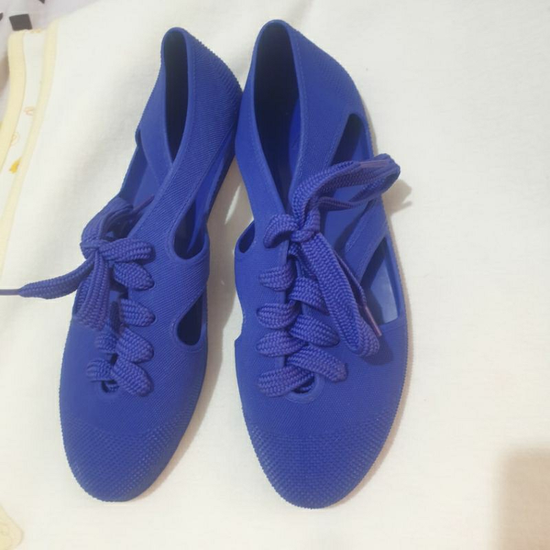 姜小舖英國 F-TROUPE 經典綁帶果凍鞋藍紫色36號