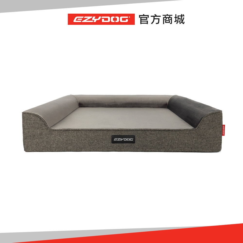 【澳洲EZYDOG】Lounger恆溫記憶沙發床(送客製化側貼1片) 記憶散熱層 防水層 三角靠邊 狗窩 睡墊 寵物床