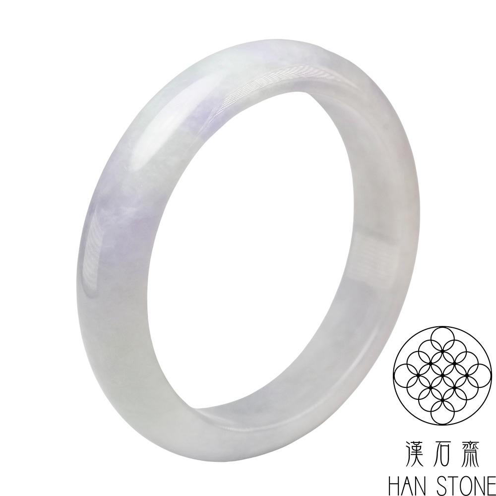 【漢石齋】天然翡翠A貨 手鐲玉鐲 冰糯種春帶彩(手圍18.5/版寬14mm)