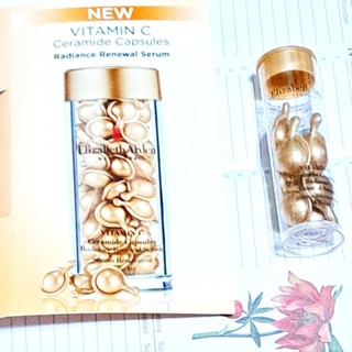 雅頓 維他命C啟用煥白膠囊🍑7顆🍑Elizabeth Arden 伊麗莎白雅頓 小C膠 美白保濕精華液膠囊 旅行瓶試用包