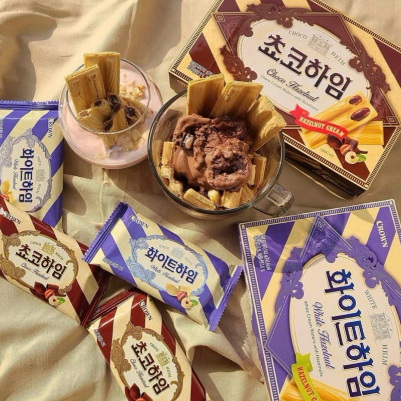 現貨+預購)CROWN 皇冠 巧克力夾心威化酥 巧克力 奶油榛果 夾心餅 餅乾 韓國代購