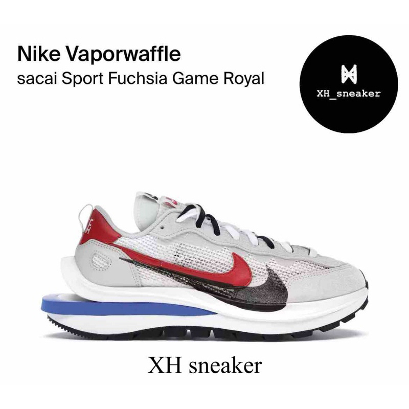 【XH sneaker】Sacai X Nike VaporWaffle 紅白藍 解構 雙勾CV1363-100