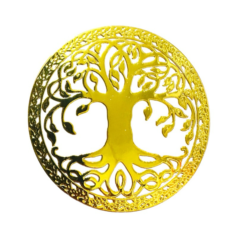 A 豐盛樹 3cm 神聖幾何金屬貼片 銅合金 能量符號 冥想 磁場 靈性提升轉化 奧剛 金字塔 材料 居家佈置