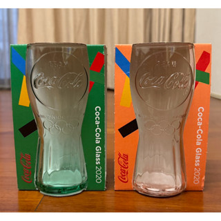 CocaCola x 麥當勞 可口可樂玻璃杯 2020東京奧運紀念款 喝彩杯 紀念杯 飲料杯 曲線杯