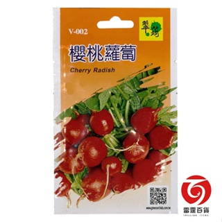 V002櫻桃蘿蔔/cherry radish/蔬菜種子/雷霆百貨