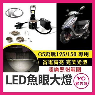 YO買百貨【 奔騰G6 / G5 / 超五LED小魚眼大燈】LED大燈 H4 ADI 直上魚眼