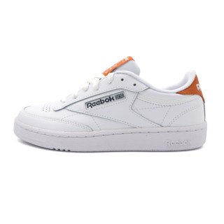 reebok club c 85 白橘 皮革 低筒 休閒 小白鞋 男女款 b5045【新竹皇家100074170】