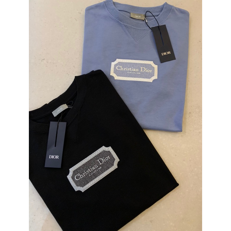 Limit精品✔️Dior 經典 標籤CD字母設計 黑 藍 色 短袖T恤上衣