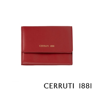 CERRUTI 1881 女用三折短夾 全新專櫃展示品 CEPD06164M (紅色)